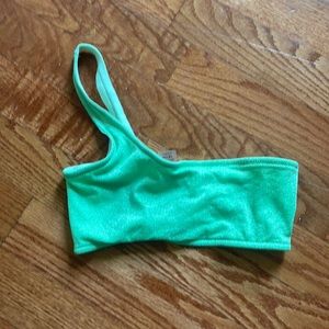 triangl green one shoulder